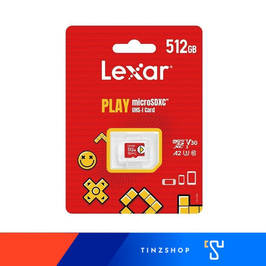 Lexar 512GB PLAY microSDXC UHS-I Memory Card Class 10 150MB/s LMSPLAY512G-BNNNC : 843367121830