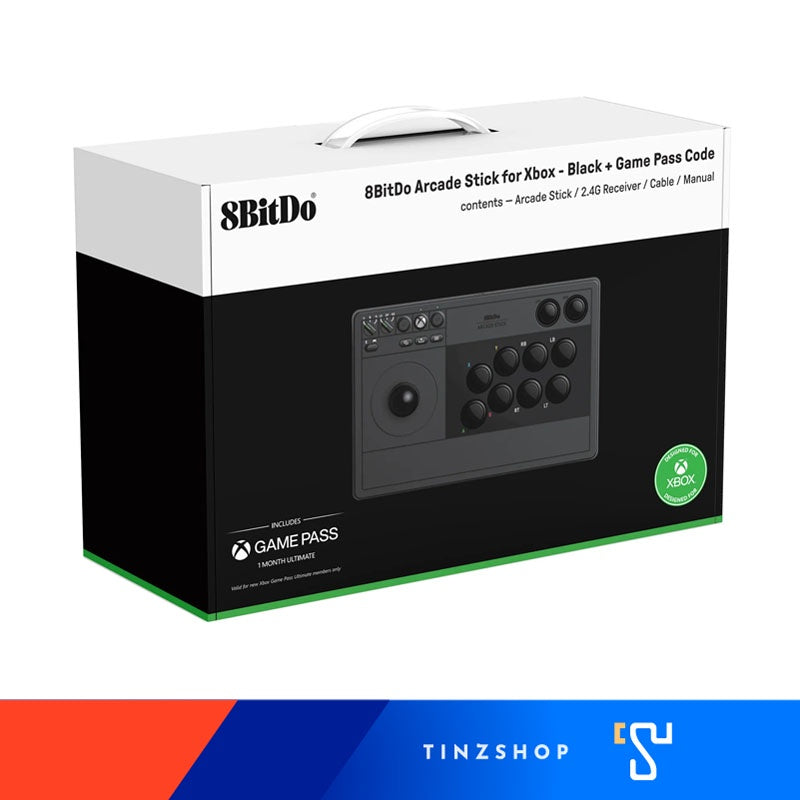 8Bitdo Arcade Stick for Xbox Series X|S, Xbox One and Windows 10, Arcade Fight Stick (White),(Black)