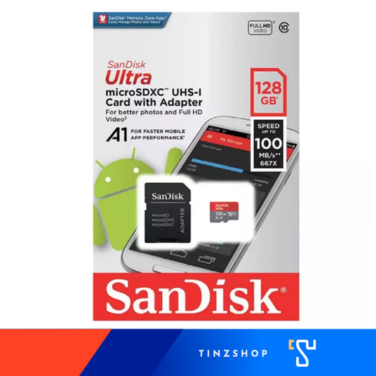 Sandisk Micro-SD 128 GB เมมโมรี่ไมโครเอสดีการ์ด 128 GB
