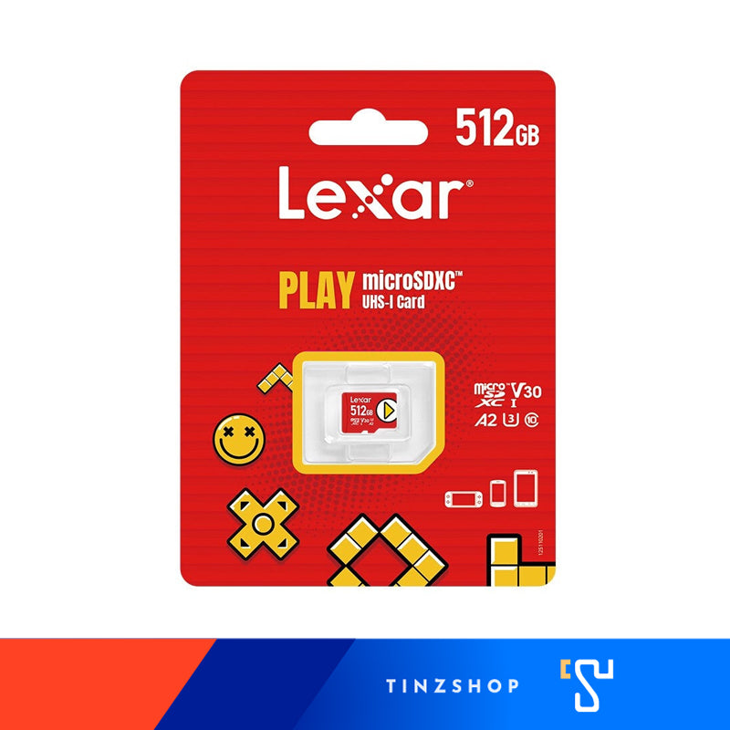 Lexar® 512GB PLAY microSDXC™ UHS-I Memory Card Class 10 150MB/s LMSPLAY512G-BNNNC : 843367121830