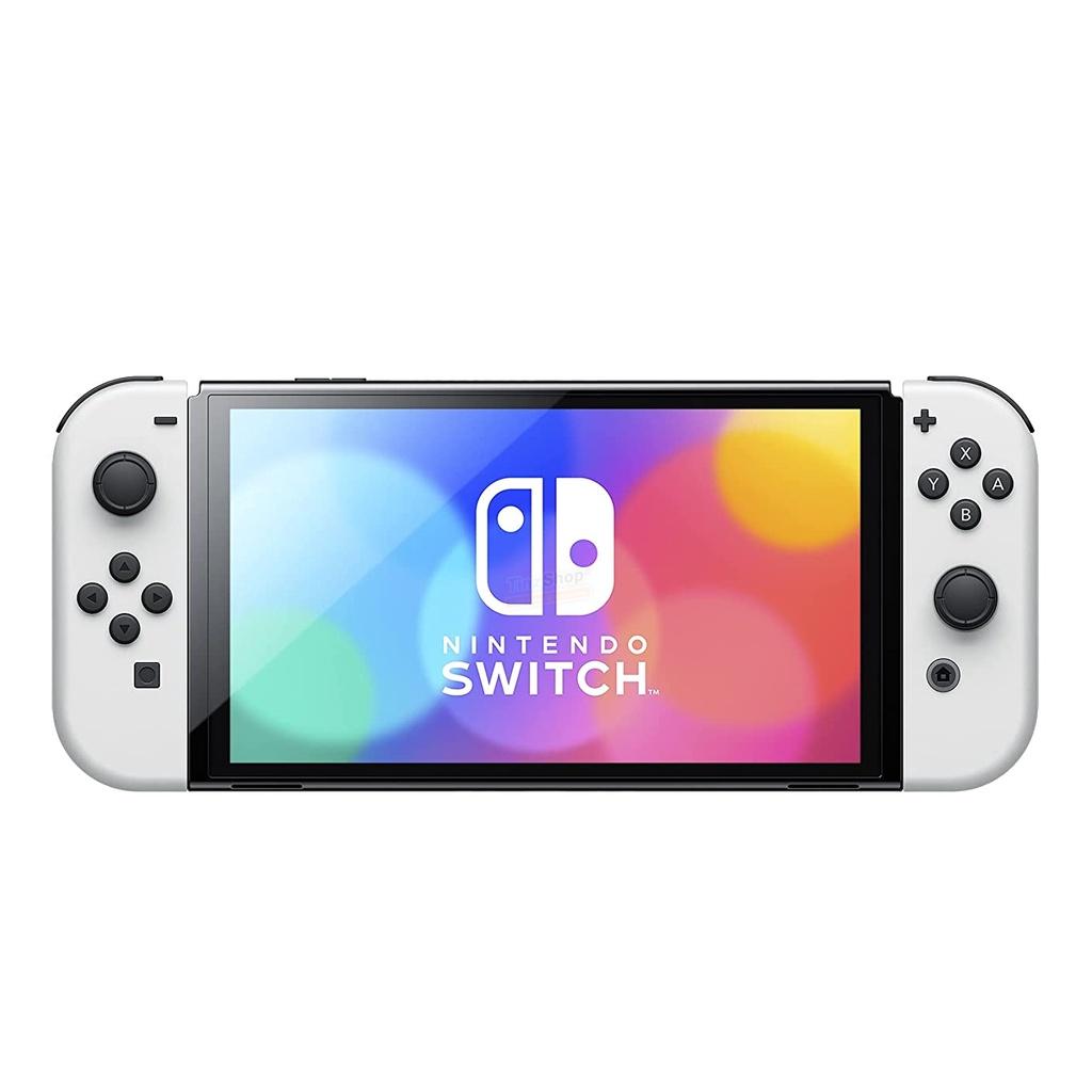 [Oled White-Synnex] Nintendo Switch OLED White เครื่องเล่นเกมนินเทนโด้ พร้อมจอยคอน และอุปกรณ์ นินเทนโดสวิทช์ รุ่นโอเลท สีขาว แถมฟรี กันรอยกระจก+ครอบปุ่ม (ประกันศูนย์ Synnex) นินเท็นโด้สวิตช์
