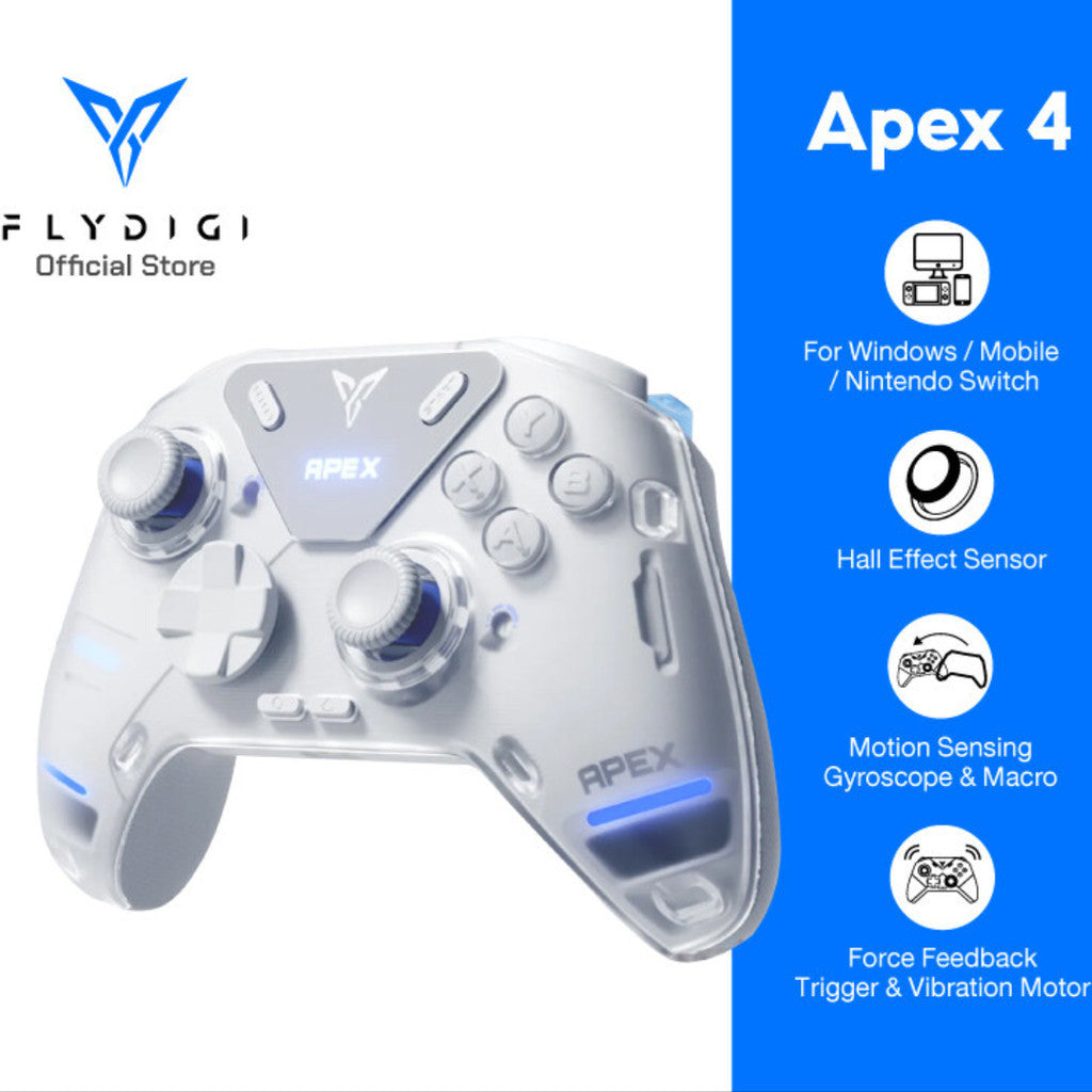 Flydigi Apex4 Elite Gaming Controller Mechanical Design For PC/Windows, Nintendo Switch, Android, iOS (MFi)