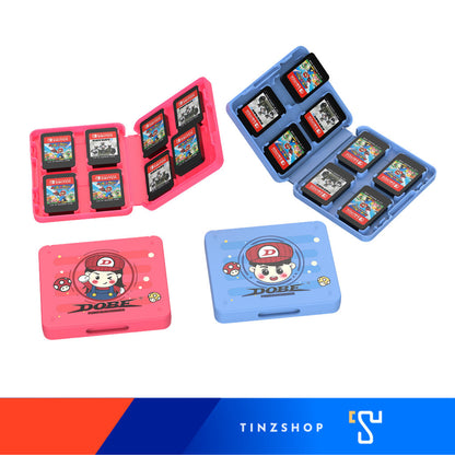 Tinzshop Dobe iTNS-19303M / iTNS-19303T Nintendo Switch Game Card Case / กล่องเก็บเกมส์ [Red/Blue] [Pink/Blue]