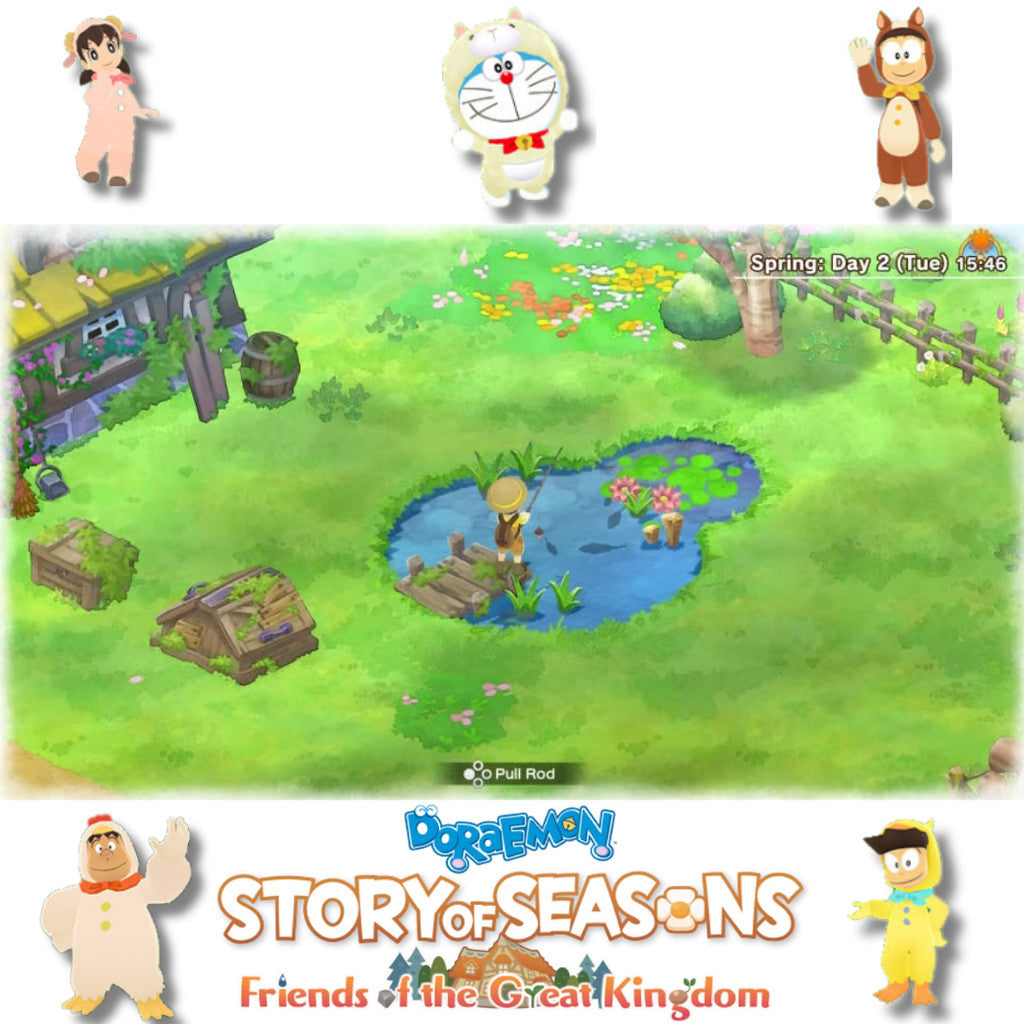 Nintendo Switch Game Doraemon Story Of Seasons Friends of the Great Kingdom ( ปกญี่ปุ่น / ซับไทย )