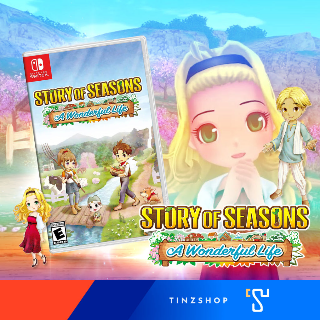 [เกมใหม่พร้อมส่ง]  Nintendo Switch Game Story of Seasons A Wonderful Life / Zone Asia (English ) / แผ่นเกม นินเทนโด้