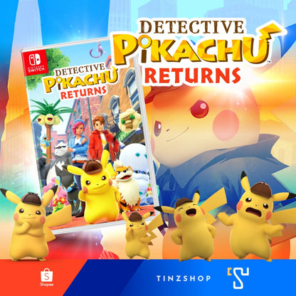 [เกมใหม่ พร้อมส่ง] Nintendo Switch Game Detective Pikachu Returns / Zone Asia ภาษาอังกฤษ เกมปิกาจู ภาคใหม่