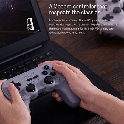 8Bitdo Pro 2 Bluetooth Controller New Version for Nintendo Switch Switch, PC, macOS, Android