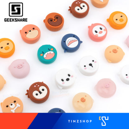 GeekShare ครอบปุ่ม ลายน่ารัก 1 pack มี 4 ชิ้น ใส่ Analog Joy Con Thumb Grip Set ครอบปุ่มลายรูปสัตว์น่ารัก