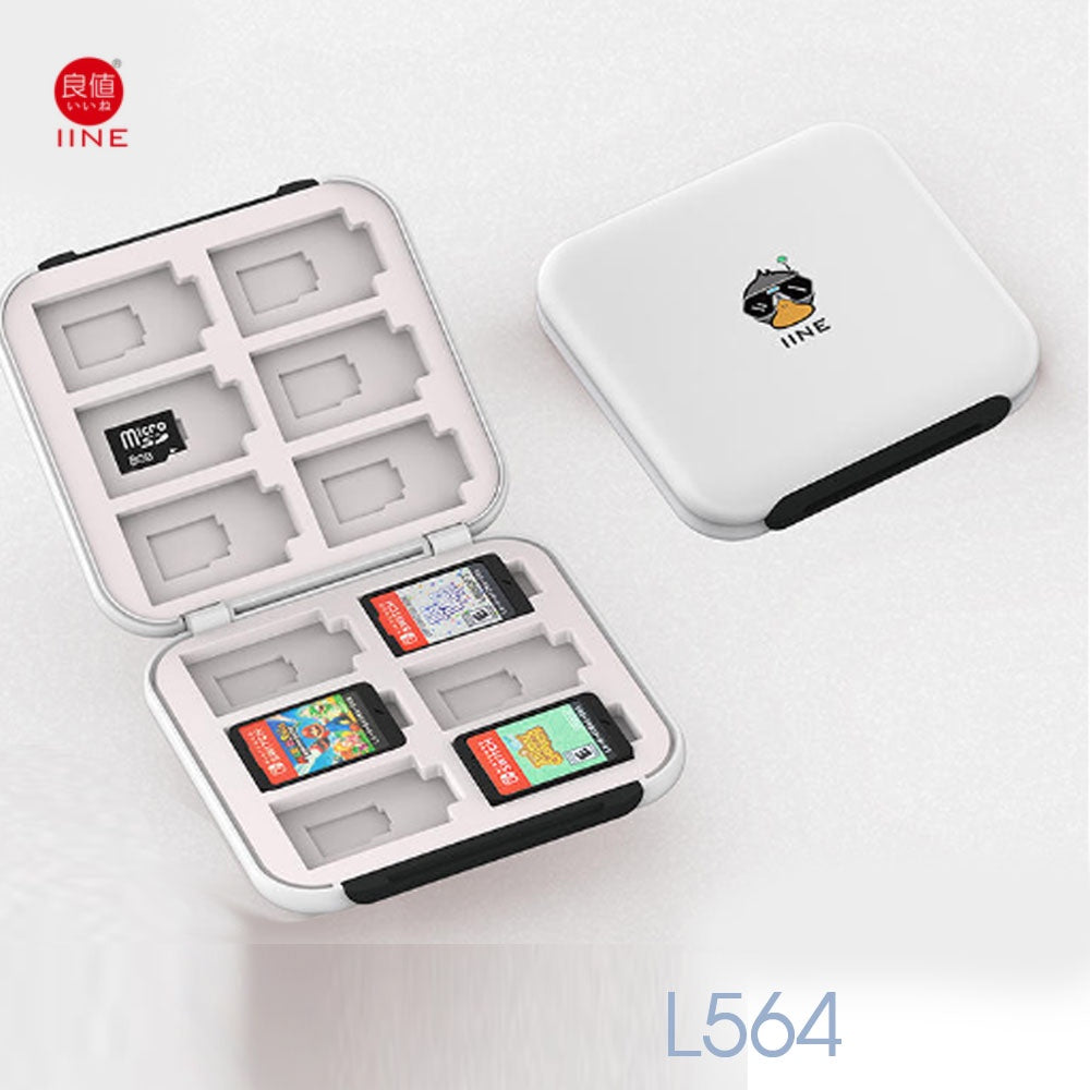 iine L479 L478 L481 L480 L654 L621 Duck Magnetic Card Case For Switch กล่องเก็บตลับเกม และ Micro SD 12+12