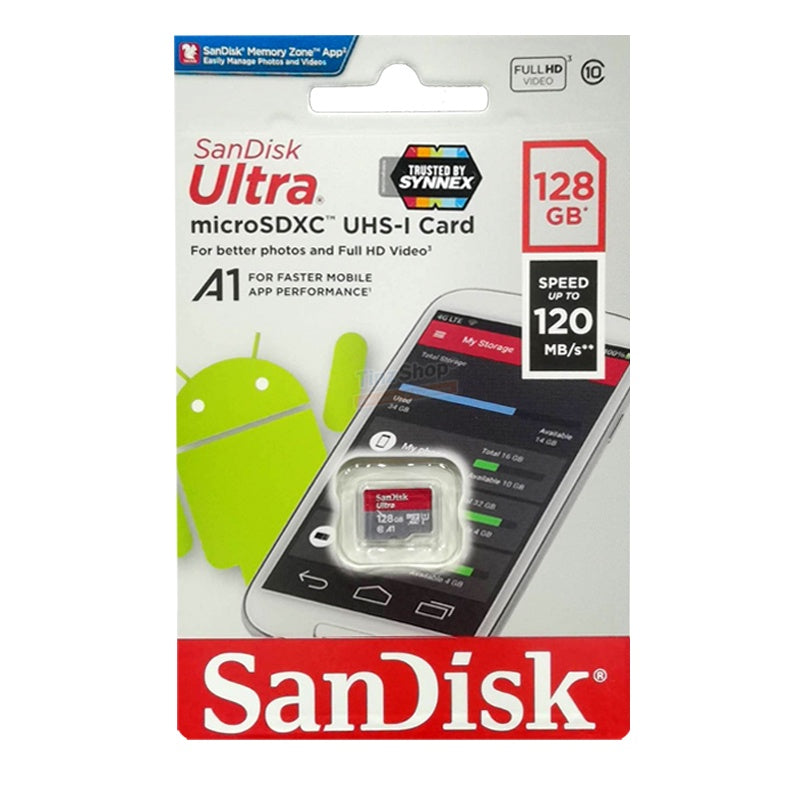 Sandisk Micro-SD 128 GB เมมโมรี่ไมโครเอสดีการ์ด 128 GB