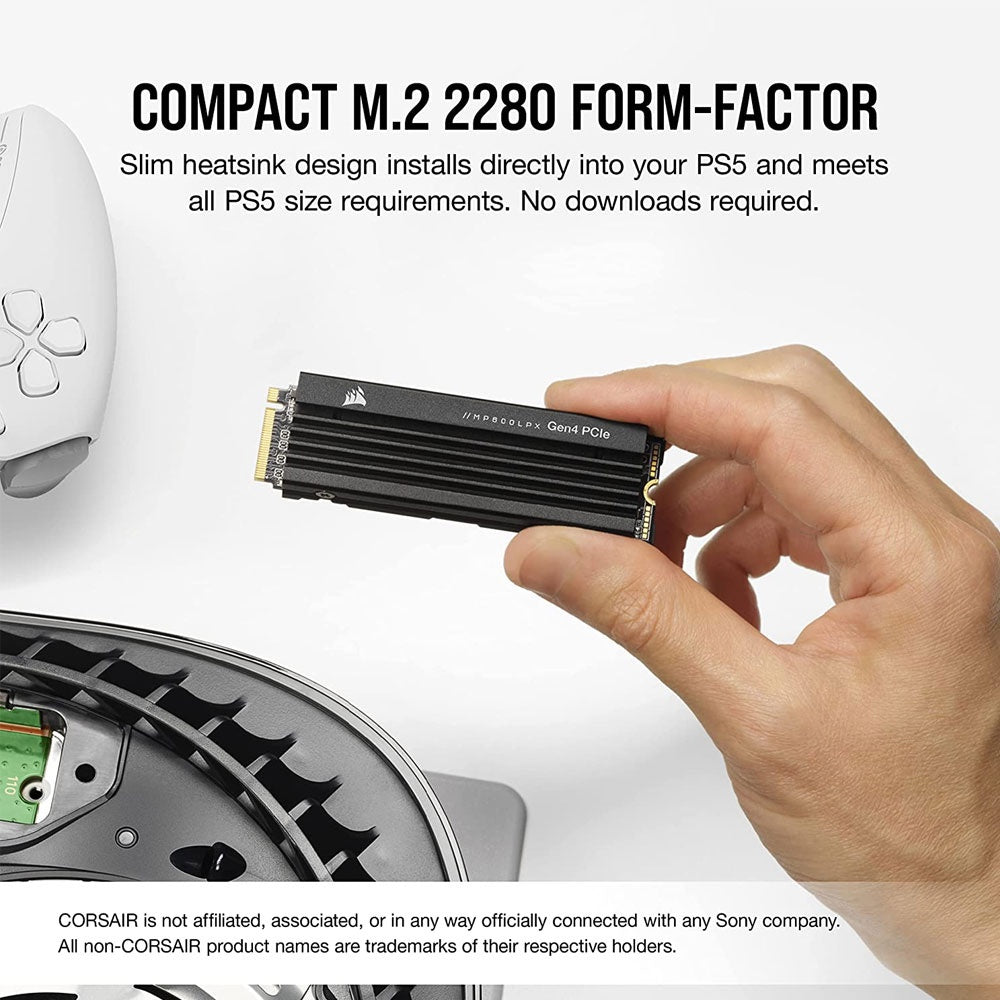 Corsair SSD MP600 PRO LPX 1TB PCIe M.2 การ์ดเอสเอสดี สำหรับ PS5
