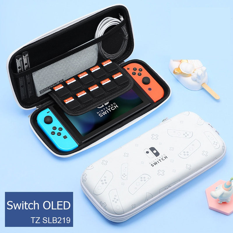 TZ Faverite Games Airfoam Pouch Bag Storage Travel Case กระเป๋าแอร์โฟมลายเกมดัง สำหรับ Nintendo Switch OLED (งานเทียบ)